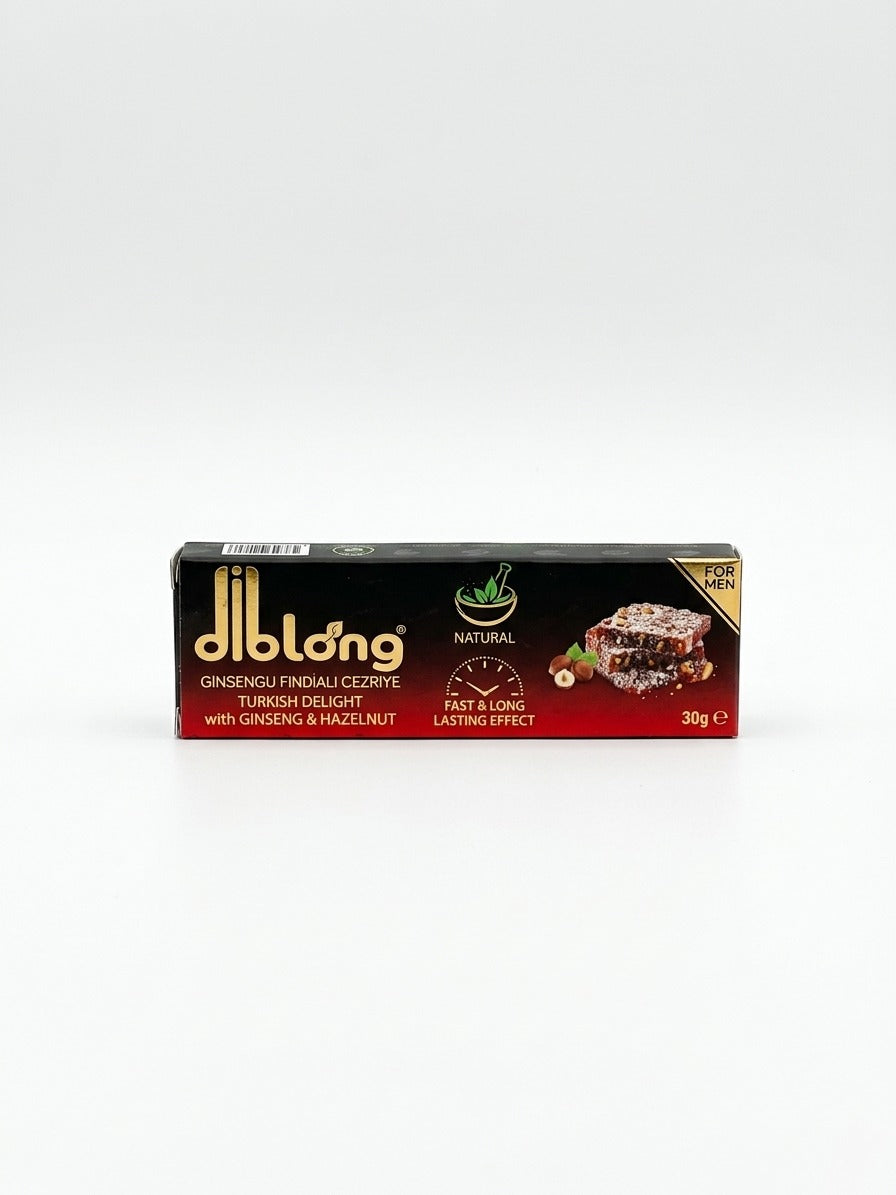 Diblong Cezerye Turkish Delight with Ginseng & Hazelnut - 30g - XXYMAX